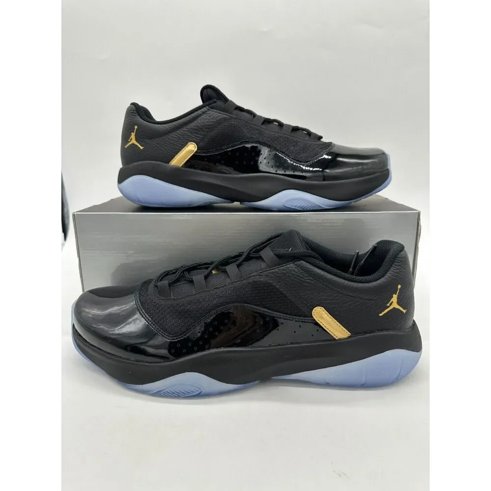 Air Jordan 11 CMFT Low Men's Size 14 Black Gold Iced Athletic Shoes DO0613 007